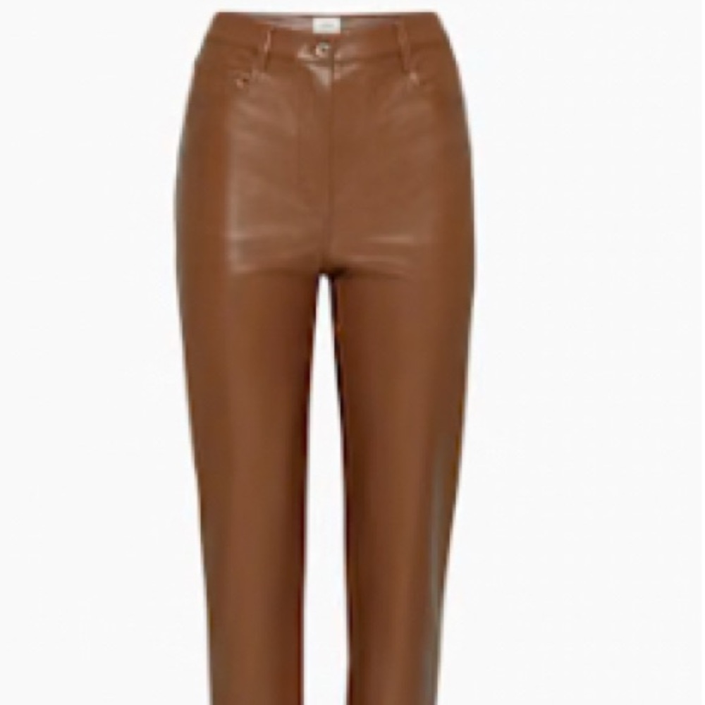 Aritzia Brown Leather Pants